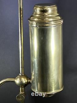 Ancien Cadre De Lampe Étudiante De Manhattan Brass Co Lampe À Huile En Laiton Massif C 1879