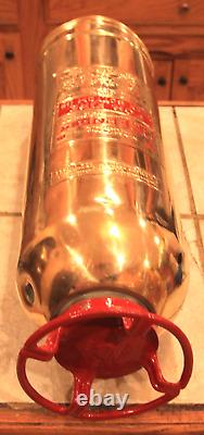 Ancien extincteur de feu en laiton DEFENDER Vintage Antique - Restauré Poli