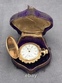 Antique 1894 Elgin Pocket Watch 0s 11j Full Hunting Case Beau Boîtier