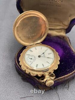 Antique 1894 Elgin Pocket Watch 0s 11j Full Hunting Case Beau Boîtier