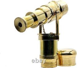 Brass Walking Stick Vieille Poignée Victorian Telescope En Bois Bâton De Marche Cane