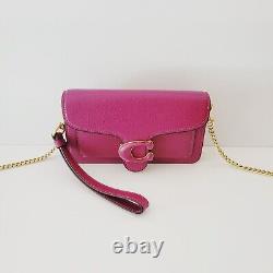 Coach CJ925 Pochette poignet croisée en cuir poli à grain de raisin profond