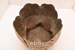 Grand cache-pot en laiton massif en forme de coquillage Nautilus vintage