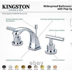 Kingston Brass KS4942CML Manhattan 1.2 GPM Robinet Lavabo Large Vintage Laiton