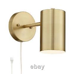 Lampe Murale Moderne Usb Port En Laiton Poli Plug-in 5 Fixation Métal Shade Chambre