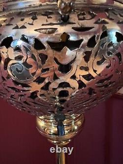 Lampe de sol incroyable en laiton massif et chrome Marrakech, style MCM ou antique