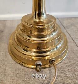 Lampe de table en laiton poli vintage avec 3 flèches - Rare et très belle