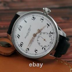 Large Wristwatch Avec Mouvement Suisse De Montre De Poche Iwc Probus Scafusia (vers 1907)