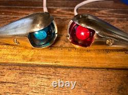 Lumières de course en forme de larme en bronze / laiton poli vintage Nouveau câblage / leds / joints