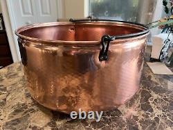 Old Copper & Brass Candy Cauldron Ancienne Scarce Rare Belle Polished