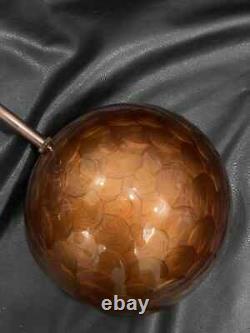 Orbe Sputnik italien en laiton antique noir du milieu du siècle 1950 fait main au plafond
