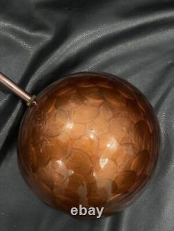 Orbe Sputnik italien en laiton antique noir du milieu du siècle des années 1950 - Plafonnier fait main