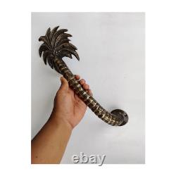 Poignée de porte de palmier polie légère de 40 cm en laiton vieilli