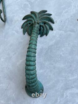 Poignée de porte de palmier polie légère de 40 cm en laiton vieilli