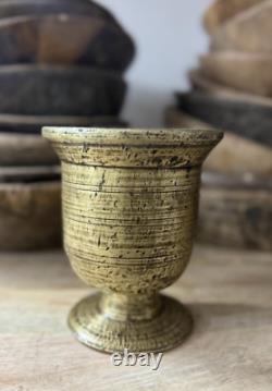 Pot en laiton antique, décoration maison, pot en laiton fait à la main, objet de collection, riche en patine.