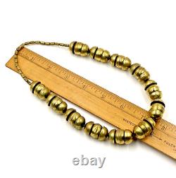 Rare Antique Victorian Gilded Laiton Très Poli Collier Big Gold Chain Look