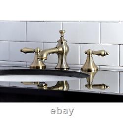 Robinet de salle de bain vintage à large écartement en laiton Kingston Brass KC706. AL 1,2 GPM